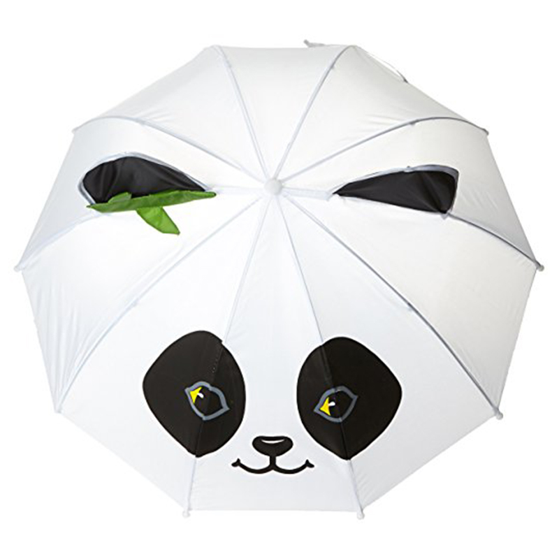 17 tommer sikkert pongee stof auto åbent små børn gunstig panda gave paraply let at bære