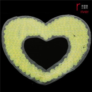 Orange hjerteformet paljetter