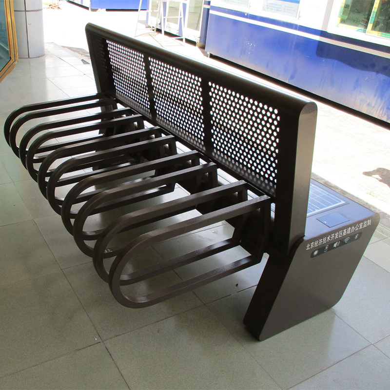Solar Park Bench Public Street Seats med trådløs opladning