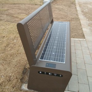 Solar Park Bench Public Street Seats med trådløs opladning