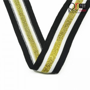 sort / gul / hvid tape med guldtråd i høj kvalitet