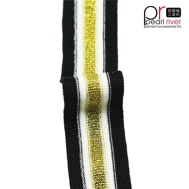 sort / gul / hvid tape med guldtråd i høj kvalitet
