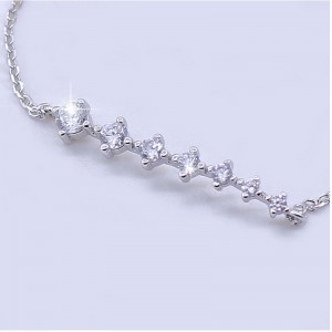 925 Sølv armbånd Kvindelig Simple Sweet Crystal armbånd