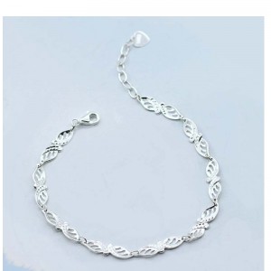 S990 sølv armbånd lys luksus mode lille frisk blad armbånd