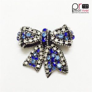 Seneste skønhed bowknot Rhinestone Patch Crystal sommerfugl