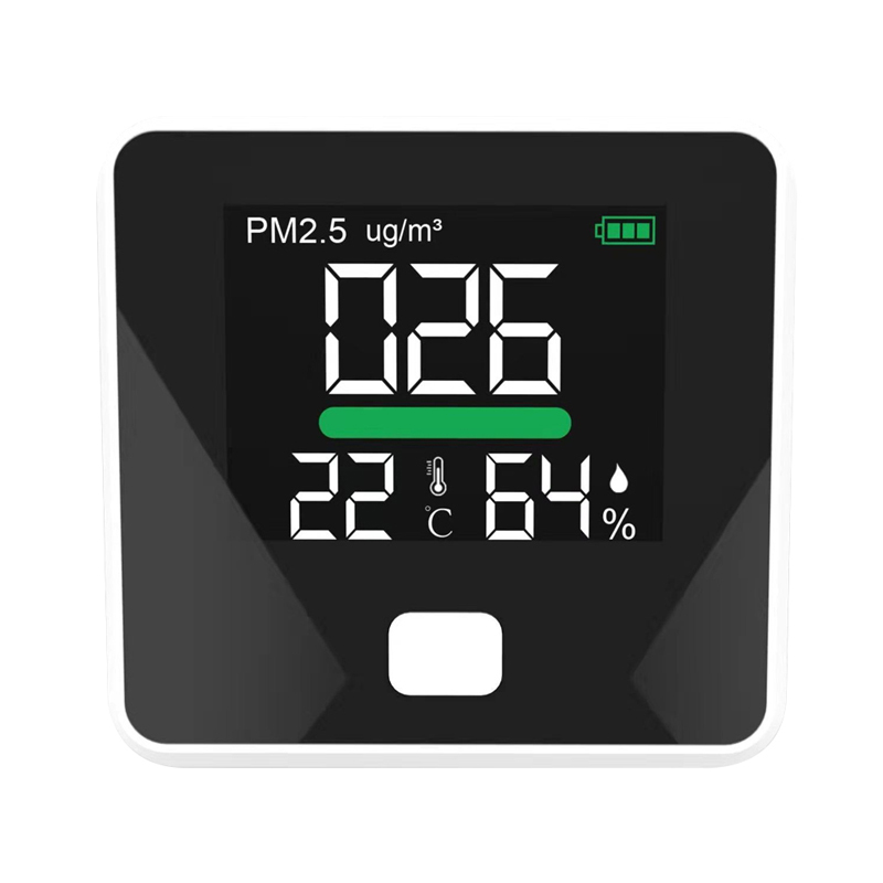 Bærbar PM2,5 Meter Analyzer Bærbar detektor Gasstemperatur detektor Tester Luftkvalitets Monitor Analysator Fugtighed