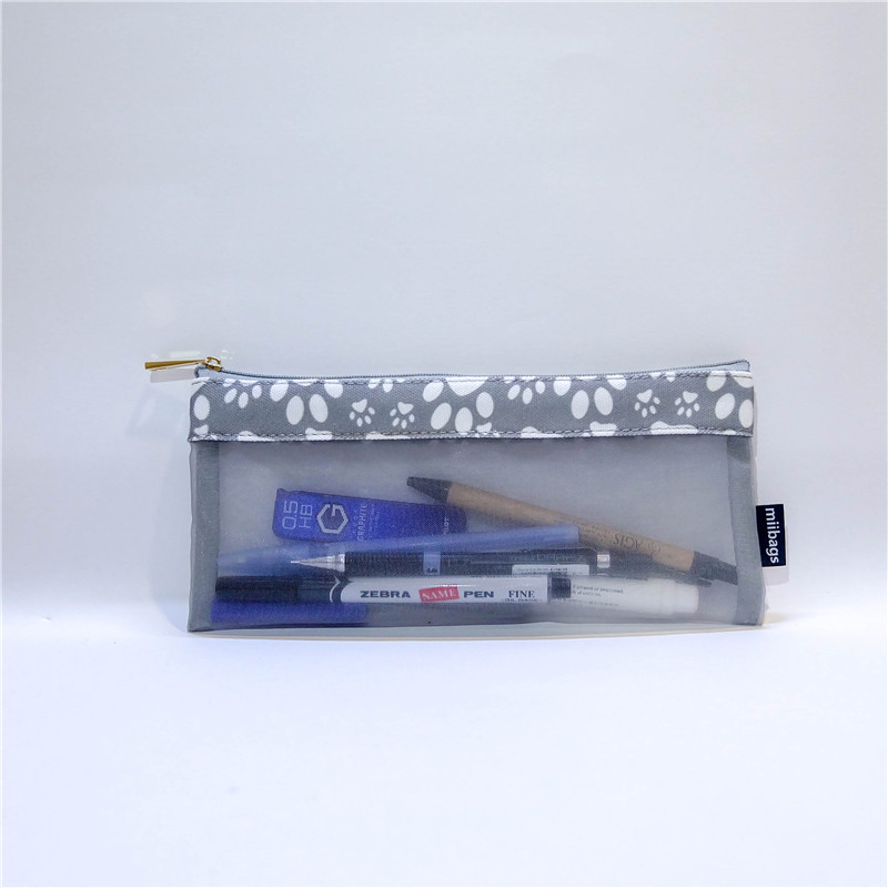 Ny nylon lynlås blyantpose kreativ enkel sød blyant taske