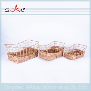 Ny stil PP Plastic Rattan / Wicker Opbevaringskurv
