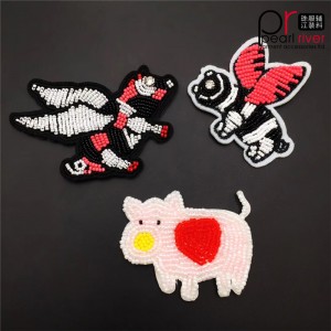 Miljøvenlige perler Animal Dragonfly pegasus broderet patch tilpasset