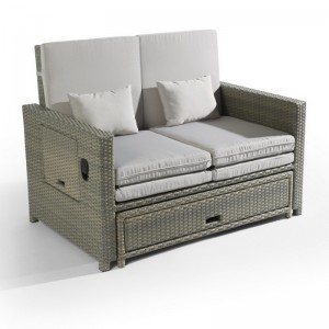 Havefoldning Liggende plast Rattan solsenge