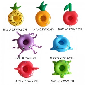 Forskellige og populære oppustelige drikkevarer / drikkebåd / bægerholder