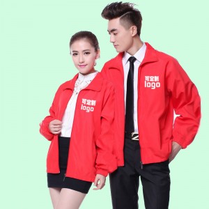 Fluorescerende røde overalls med høj synlighed