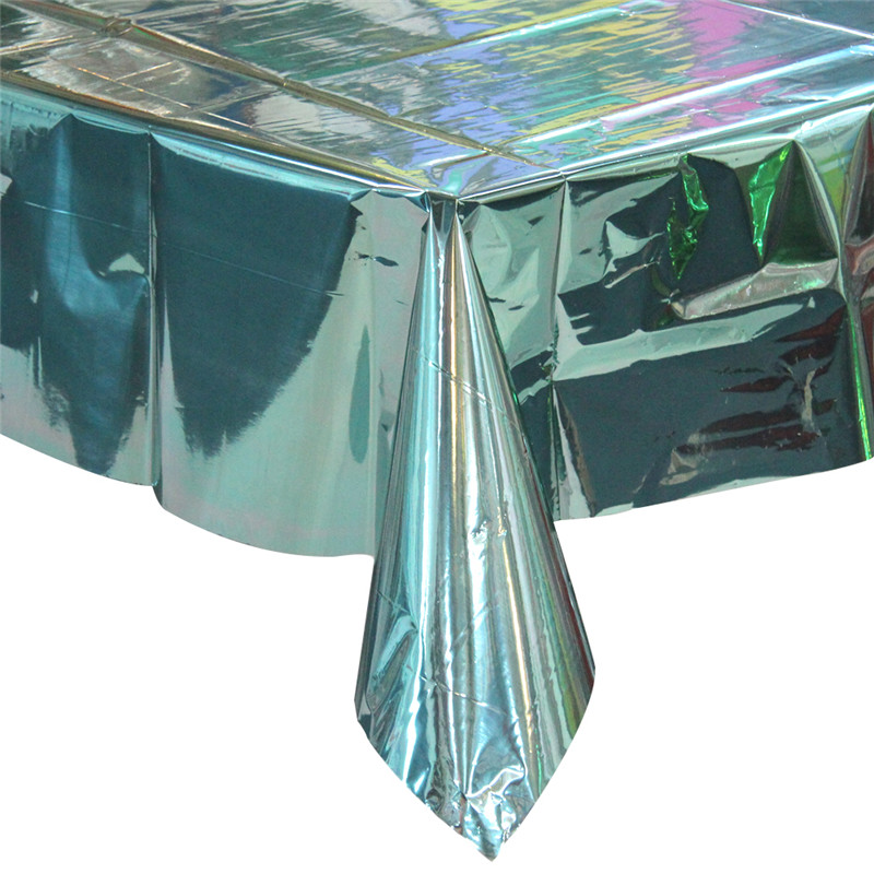 Metallisk lysegrøn bordplade Farverig folie Brugerdefineret borddug Mat / pude