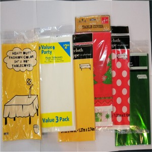 54x108 PVC engangs-festet dug Ensfarvet firkantet og rund form Boligdekoration Bordafdækning