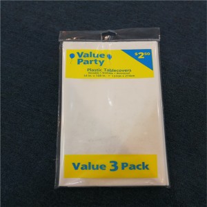 54x108 PVC PEVA Hvid dug Engangstryk Grafisk design Plastisk bordafdækning