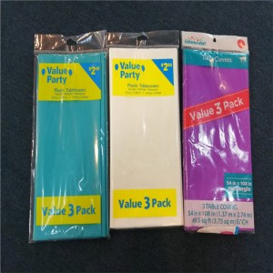 54x108 PVC PEVA Hvid dug Engangstryk Grafisk design Plastisk bordafdækning