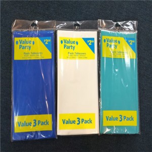 54x108 PVC PEVA Hvid dug Engangstryk Grafisk design Plastisk bordafdækning