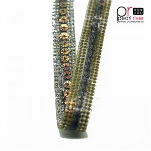 Seneste Rhinestone Trimming med tilpassede sy sequins