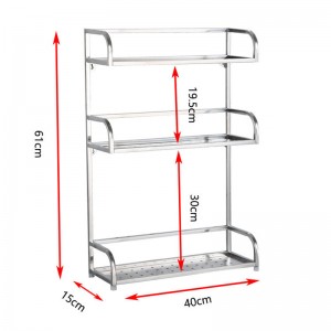 Krydderist i rustfrit stål, knivholder, opbevaringsstativ