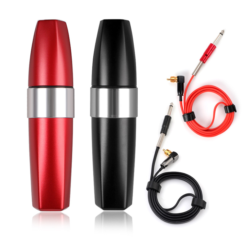 Stigma Professionel Tattoo Hybrid Pen Lipsticker-formet Rotary Tattoo Machine nålepatroner med RCA-jack EM123