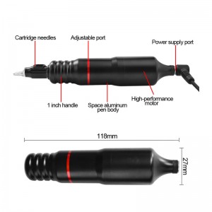 Makeup Tattoo Machine Pen Permanent Makeup Lip øjenbryn Eyeliner Microblading Stærk kraft til strømforsyning med tatovering nåle