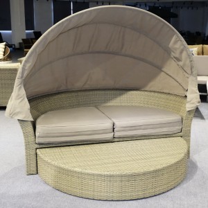 Rundt solengel ansigt bærbar strand foldning udendørs solbad