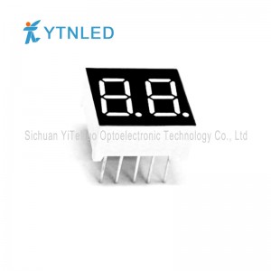 0,36 tommer 2-cifret rødt 7-segment LED-display, digitalt rør