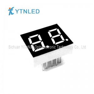 0,4 tommer 2-cifret rødt 7-segment LED-display, digitalt rør