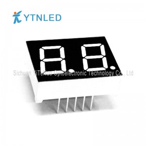0,5 tommer 2-cifret rødt 7-segment LED-display, digitalt rør