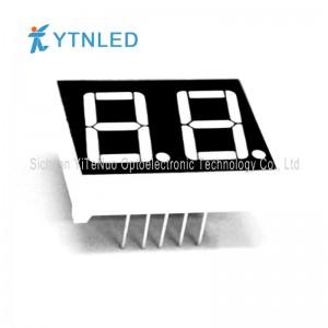 0,56 tommer 2-cifret rødt 7-segment LED-display, digitalt rør