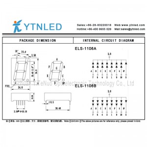 1 tommer rød 1-cifret 7 segment LED-display, digitalt rør