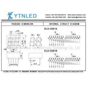 0,36 tommer 2-cifret rødt 7-segment LED-display, digitalt rør