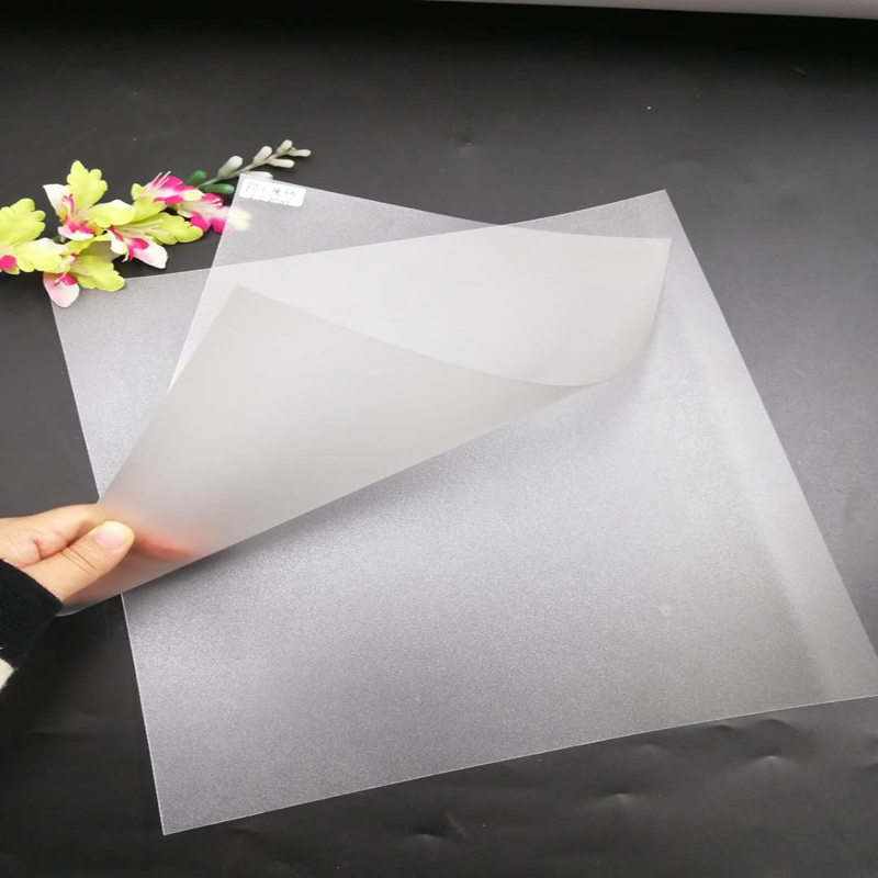 Høj kvalitet 0,5 mm frostet plastik PET tyndt ark til udskrivning af visitkort eller beklædningskoder