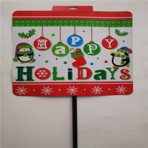 Santa Christams Holiday Decor Plastic Outdoor Yard sign reklametegn