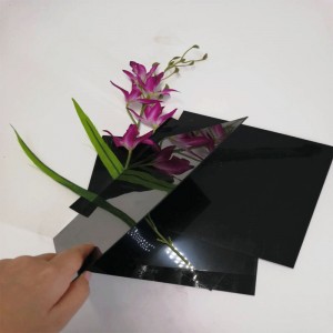 Varmt salg 1.0 mm sort højglans hård polyesterplastplade til møbeldekor