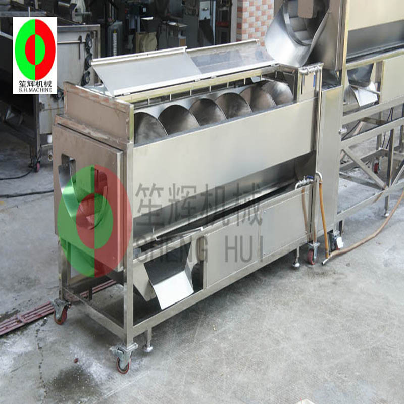 Melon skrælemaskine / frugt og grønsags skrælemaskine / kontinuerlig melon frugt børste rengørings skræl maskine QX-824
