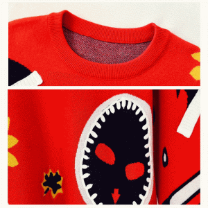Europæisk amerikansk størrelse Jacquard Sweater Design Tykk varm kjole Strikvarer