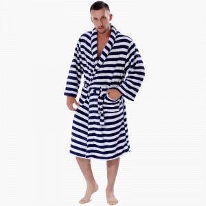 Voksen striped robes mænd kvinder pyjamas