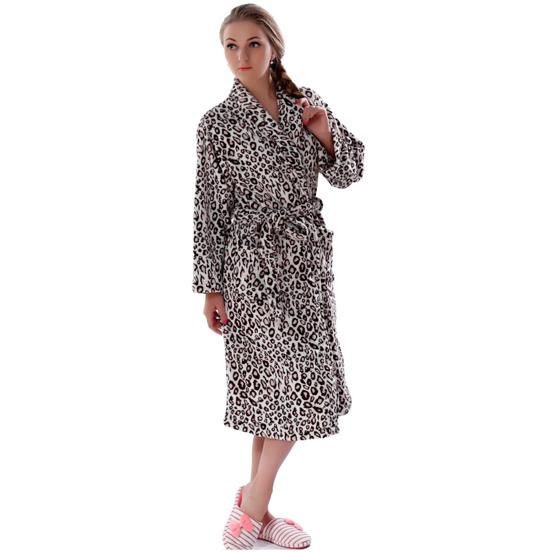 Voksne leopardkåbe kvinder trykte pyjamas