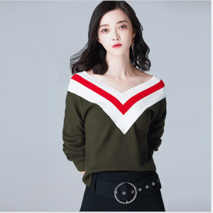 Tilpasset 100% Merino Uld Slash Neck Strik Pullover Sweater