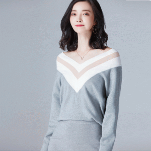 Tilpasset 100% Merino Uld Slash Neck Strik Pullover Sweater