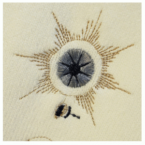 2019 løs tungt arbejde guld pels Luxy stjernet broderi rund hals tyk strik sweater