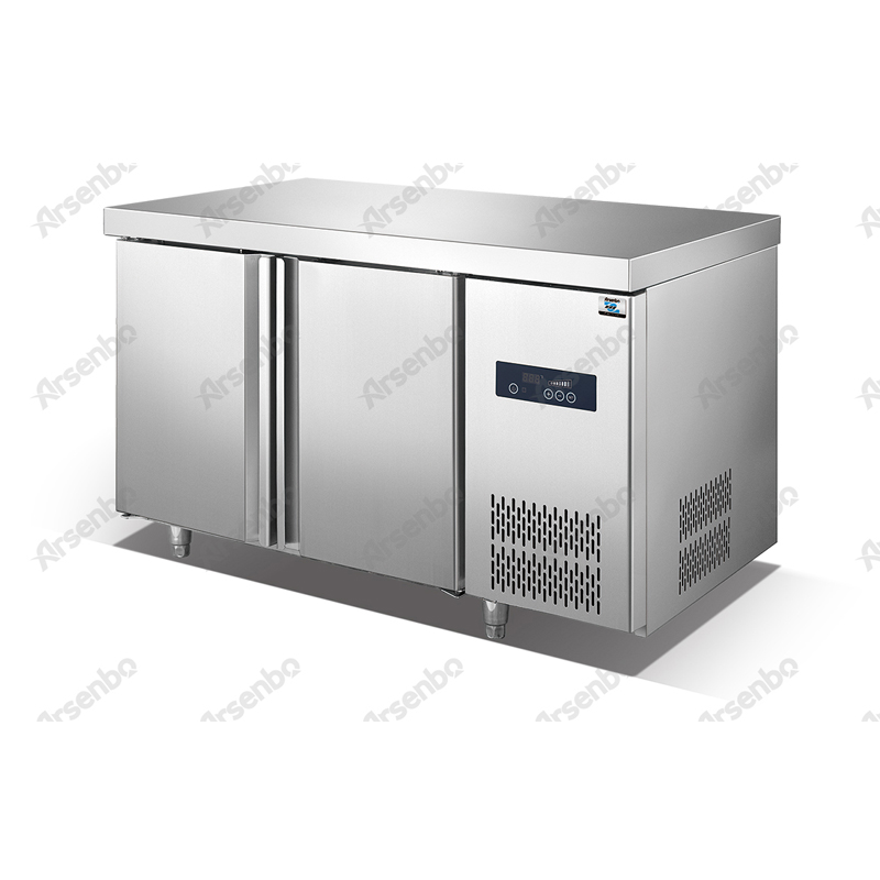 Luksus design kommercielt køkken undercounter fryser køleskab bordplade til 400 * 600 mm bagepander