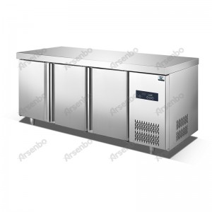 Luksus design kommercielt køkken undercounter fryser køleskab bordplade til 400 * 600 mm bagepander