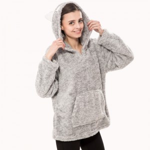 Kvinder snuggle Fleece Cationic Animal Hooded Sweatshirt