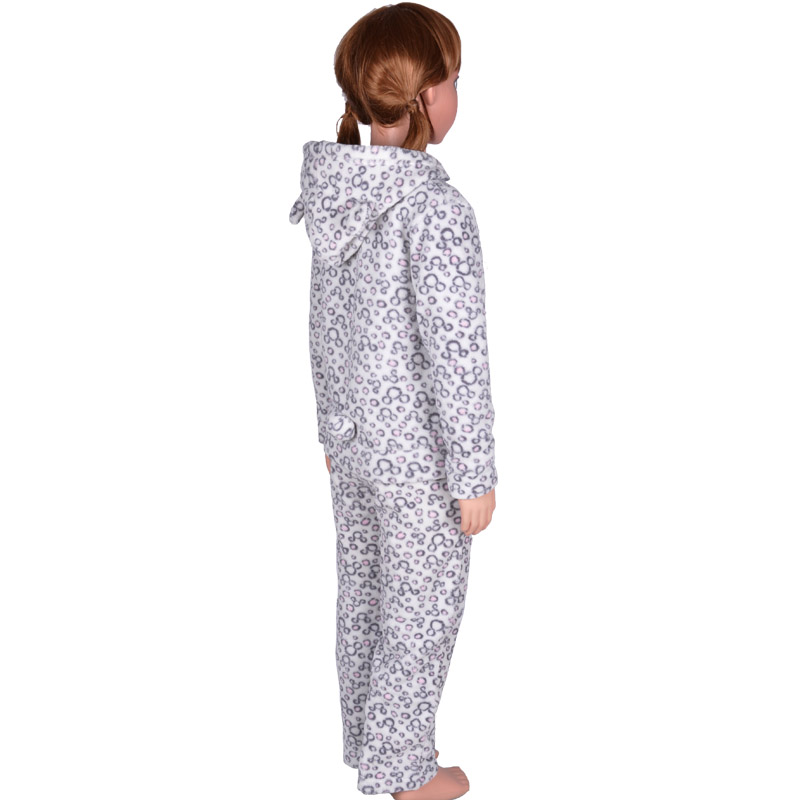 Pyjamasæt til børn, koral fleece, trykt