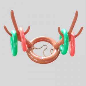 Oppustelig trægren Ring kaste Game Party Props tilbehør