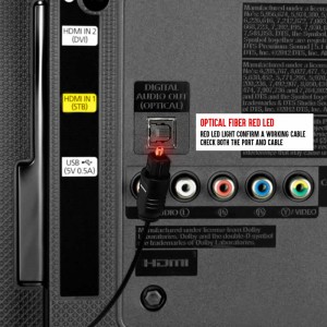 TosLink-kabel - Digital optisk lydkabel - SPDIF Dolby Digital DTS Surround Sound Bar-ledning - Toslink optisk kabel til hjemmebiograf