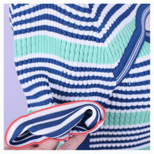 Sommer Bodycon Turtleneck Hole Center Ladies Stripe Thin Sweaters