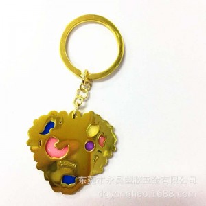 P063 hjerte nøglekæde gelé maling